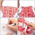 thumbnail image 3 of Sacs-cadeaux en Tissu de Noël 7 Pcs, Sac à Cordon, Sac de Rangement en Coton avec 7 Étiquettes, Sacs-Cadeaux Rouges, Sacs pour Friandises, Sacs de Cadeaux pour Décorations et Fournitures de Fête de Noël, 3 of 7