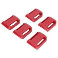 thumbnail image 2 of Soporte de batería de litio de 5 piezas, soporte de almacenamiento de batería de herramienta eléctrica portátil con orificios para tornillos avellanados, soporte para DW Red, 2 of 12