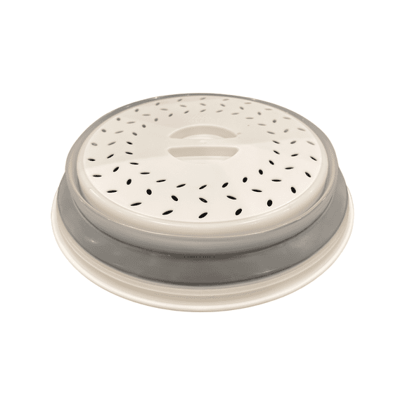 Collapsible Microwave Plate Cover for Food - 10.5 Inch - BPA Free - White