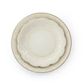 thumbnail image 4 of Elama Contessa 16 Piece Embossed Scalloped Stoneware Dinnerware Set in Ivory, 4 of 9