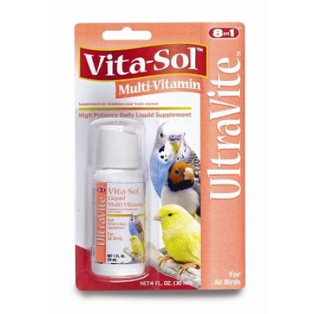D328 Eight In One Vita-Sol Bird Multivitamin 4Ounce Ed328 Upg- Ca (Eight In (Best Vitamins For Pet Birds)