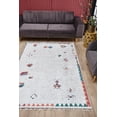 thumbnail image 3 of Miroslawiec Cream Modern Polyester Area Rugs for Living Room Washable Rugs Boho Moroccan Area Rug Soft Geometric Bohemian Carpet Distressed Indoor Rug for Bedroom Dining Room Office Nonslip Rug, 3 of 9