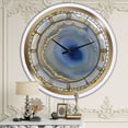 thumbnail image 2 of Designart 'Golden Water Agate' Oversized Fashion Wall Clock, 2 of 3