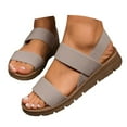 thumbnail image 3 of Mostsola Sandals for Women 2025 Comfort Walking Shoes Open Toe Beach Shoes Elastic Slingback Sandals, 3 of 9