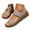 Khaki, variant on Womens Flat Sandals Arch Support Open Toe Platform Walking Sandal Low Wedge Summer Slip on Shoes