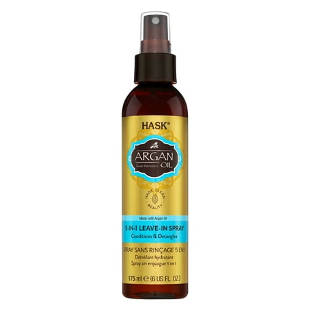 HASK Repairing Sulfate-Free 5-in-1 Leave-In Spray with Argan Oil from Morocco, 6 fl oz
