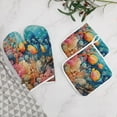 thumbnail image 5 of Underwater World Ship Coral Insulated Gloves And Pot Mats (four Piece Set), 5 of 6