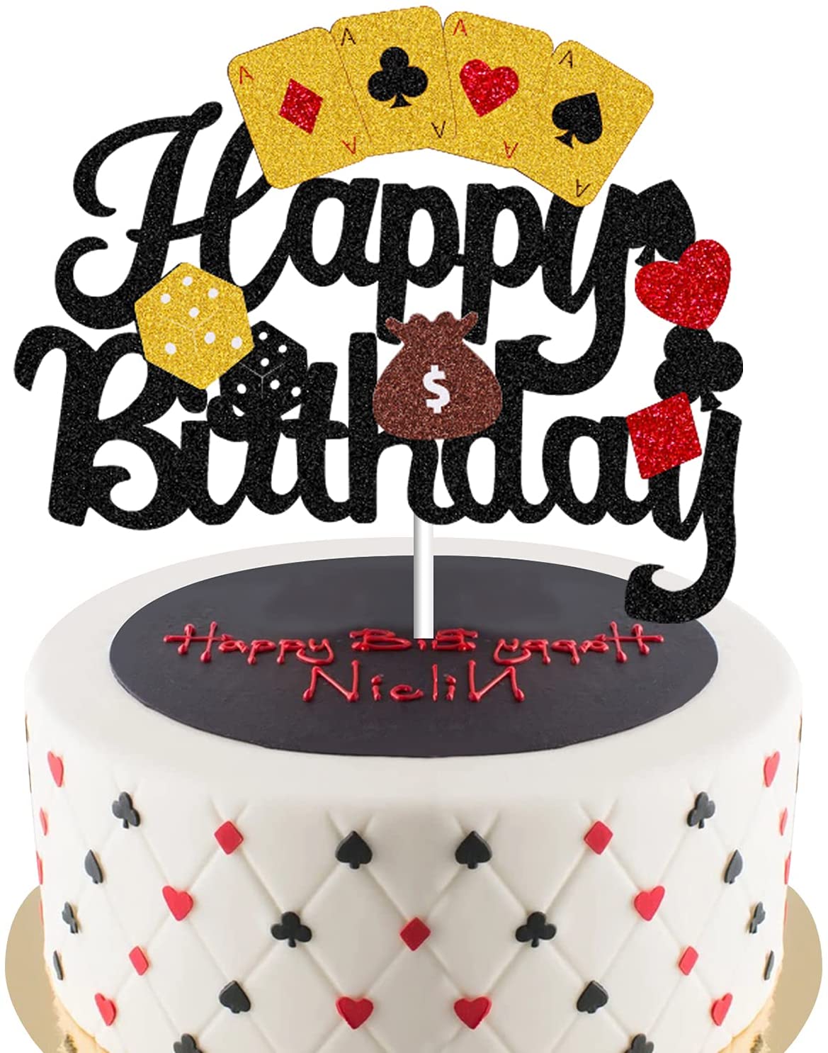 Poker Cake Toppers, Casino Theme Cake Toppers Gambling Scene ...