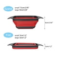 thumbnail image 5 of Unique Bargains Collapsible Colander Set Silicone Foldable Food Strainer for Vegetables Red, 5 of 6