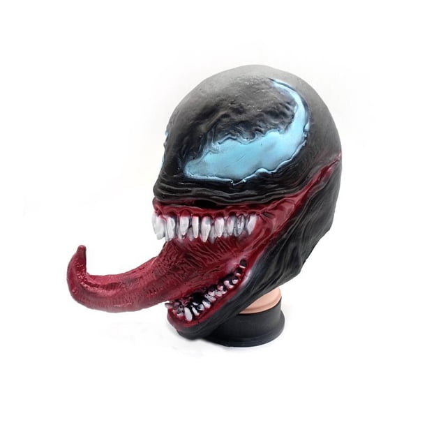 Marvel Venom Masks Full Head Latex Mask Headwear Haunted House Props Party Supplies Horror Halloween Venom Cosplay Mask heqiyong LED