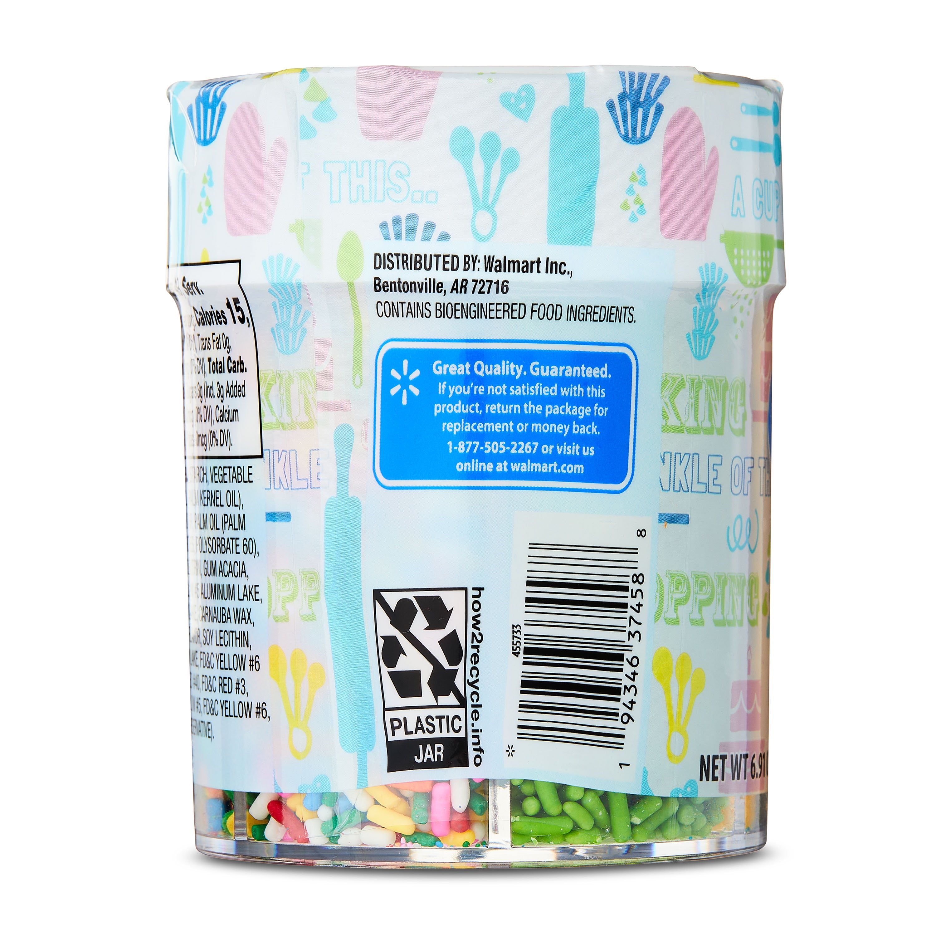 Great Value 6-Cell Rainbow Sprinkles, 6.91 oz