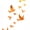 Orange Birds, variant on Animals Wall Decals Glow in the Dark, Girls Boys Waterproof Decoration for Living Room Wall Bathroom Toilet 3 Sets Orange Birds 11.4" x 7.9"