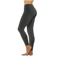 thumbnail image 2 of Pantalons pour Femmes Taille Haute Mode Décontractée Femmes Solide Span Dames Taille Haute Pantalons Larges Pantalons de Yoga Pantalons Complets Liquidation, 2 of 9