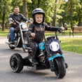 thumbnail image 2 of Costway 6V Kids Motorcycle with Song,Story,LED Headlights,Accelerator Pedal & 3 Wheels, Blue & Black, 2 of 10