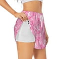thumbnail image 2 of Bixox Women's Breast Cancer Awareness (3) pattern 2 in 1 Running Shorts - Lightweight Athletic Workout Gym Yoga Shorts Liner with Pockets - XX-Large, 2 of 7