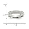 thumbnail image 2 of Auriga 14k White Gold 5mm Double Milgrain Women's Wedding Band Size- 11.5, 2 of 7