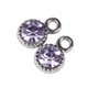 thumbnail image 3 of Aleación de Joyería Que Hace El Cristal Diamante Pendientes Hallazgos 10pcs Púrpura BLESIY Hace colgante, 3 of 6