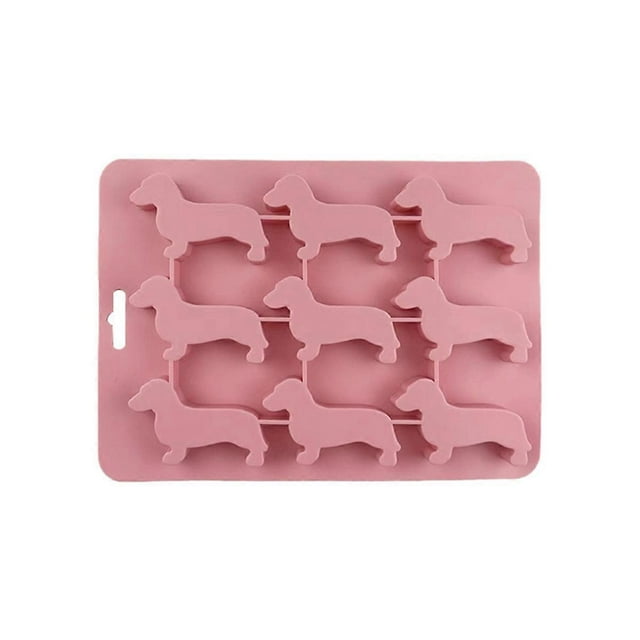 Silicone Dachshund Puppy Shaped Ice-Cube Chocolate Cookie Mold DIY Home Ice Tray,Kitchen Tools Silic