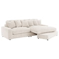 thumbnail image 3 of Blaine Upholstered Reversible Chaise Sectional Sofa Sand, 3 of 20