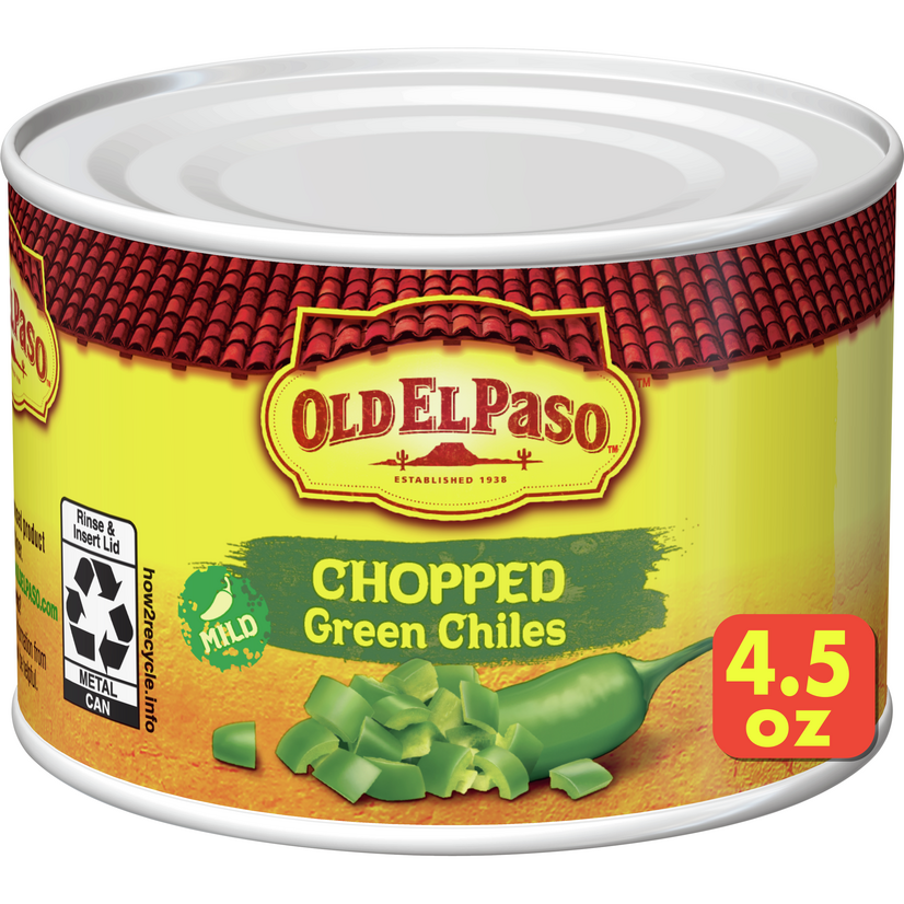 Old El Paso Chopped Green Chiles, 4.5 oz