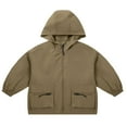thumbnail image 2 of ATOGUTA Kids Jackets Boys Kids Waterproof Raincoat Lightweight Zipper Windbreaker Size 4T-13, Khaki, 2 of 3