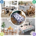 thumbnail image 3 of Pioneer Flower Floral Print Pattern Rectangle Tablecloth 60"x120",Waterproof Polyester Rectangle Table Cloth, Wipeable Spillproof Polyester Tablecloth for Dining, Camping, Indoor and Outdoor, 3 of 6