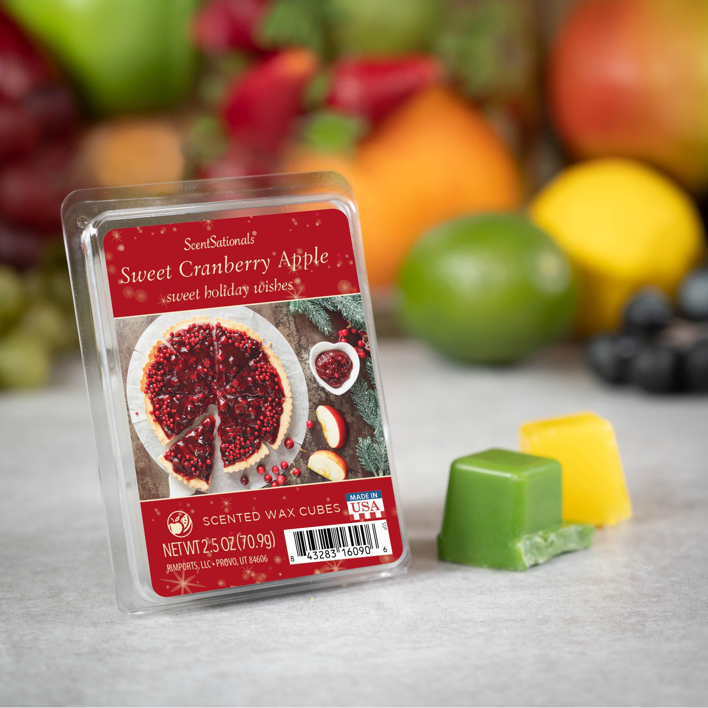 Scentsationals Sweet Cranberry Apple Scented Wax Melts, 2.5oz (5-Pack)