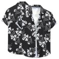 thumbnail image 4 of Camisa de Manga Corta con Estampado de Moda para Hombre Pompotops Talla S, 4 of 9