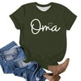 thumbnail image 4 of Mother's Day T Shirts Womens Clothes Fun Love Mama Print Soft Modal Short Sleeve Tee Summer Holiday Tops Gifts for Mom (L, Army Green 01), 4 of 4