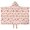 Pink Christmas Gingerbread, variant on Pink Christmas Gingerbread House Pattern Hooded Bath Towel,50"x30" for Ages 3 To 12 Kids, Quick Dry Lightweight Soft Microfiber Hood Beach Towel Cover Up for Kids