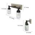 thumbnail image 6 of LNC Wall Sconces 2 Lights Black Distressed faux Wood Vanity Lights Bathroom, 6 of 13