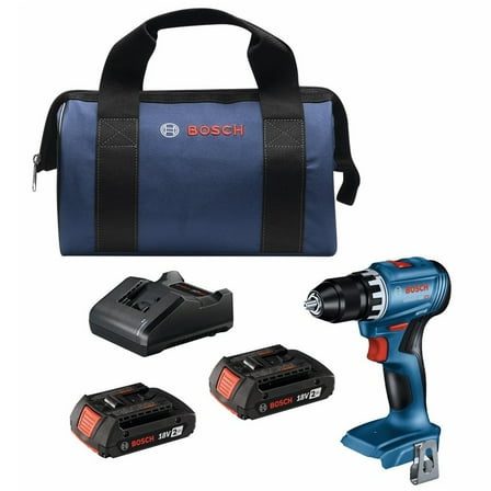 Restored Bosch GSR18V-400B22-RT 18V Lithium-Ion Brushless 1/2 in. Cordless Compact Drill Driver Kit with 2 Batteries (2 Ah) (Refurbished)