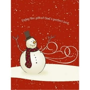 DaySpring Large Red Snowman Bag