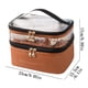thumbnail image 3 of Fiudx Bolsa de Cosméticos de Doble Capa, Color Sólido, Transparente, Lavable, Portátil, de Moda, para Viajes, Bolsa de Almacenamiento Portátil de Gran Capacidad., 3 of 4