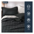 thumbnail image 4 of Edredón Ligero Reversible Pinsonic Velvet Esquimal Colcha Doble Vista (Queen Size, Negro grisáceo), 4 of 8