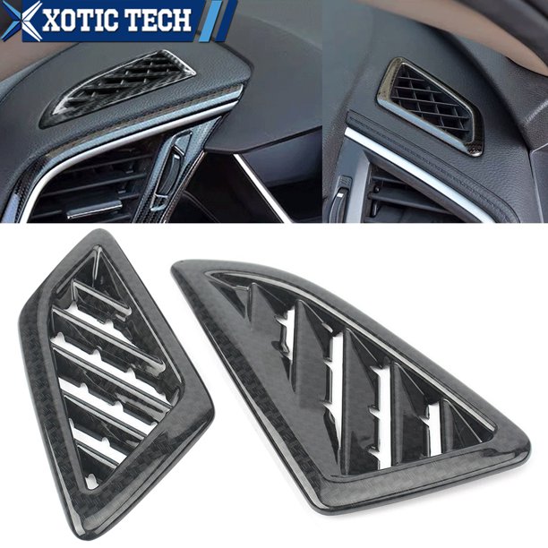 Xotic Tech Carbon Fiber Look ABS Dashboard Air Vent AC Outlet Cover