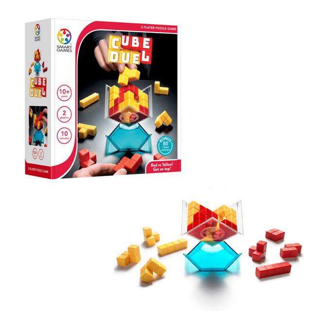 SmartGames Cube Duel Jeu de Stratégie 2 Joueurs avec Mode 1 Joueur Âges 10 - Adulte