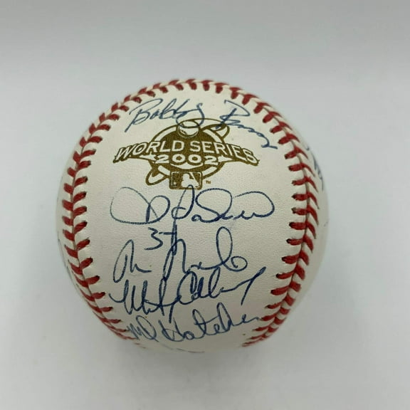 2002 Anaheim Angels World Series Champs Team Signed W.S. Baseball With JSA COA