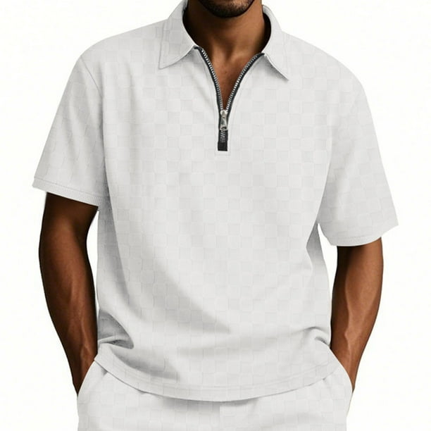 pstuiky camisetas de hombre, Camisa informal de manga corta con botones sueltos y elástica para hombre, estilo veraniego ropa de hombre xxl
