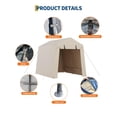 thumbnail image 3 of 7x10 FT Outdoor Storage Sheds,Portable Bike Tent Waterproof,Garage Shelters with 2 Roll-Up Zipper Doors & Vents,Waterproof PE Tarp,UV-Resistant Carport for Motorcycle,Firewood,Tools, 3 of 7