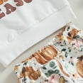 thumbnail image 6 of Okbabeha Toddler Girl Winter Clothes Baby Halloween Outfit Letter Crewneck Sweatshirt Pumpkin Flare Pants Fall Outfits, 6 of 7