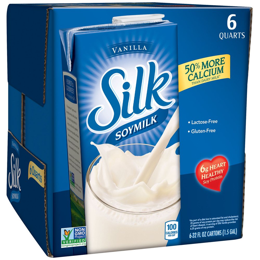 (18 count) Silk Soymilk, Vanilla flavor, Nature's perfect protein, 32