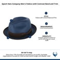 thumbnail image 6 of Epoch Hats Company  Fedora with Contrast Band and Trim (Men), 6 of 6