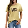 thumbnail image 1 of Mujeres Manga Corta de Verano Tops Pascua Impresa Cuello Redondo, Blusa de Moda Casual para la Primavera, 1 of 5