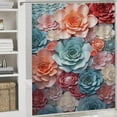 thumbnail image 5 of Beautiful Succulents Bathroom Shower Curtain Sets, Modern Farmhouse Plants 4PCS Bathroom Sets with Shower Curtain and Rugs, Toilet Lid Cover,Bath Mat, Bathroom Decorations Sets, 5 of 8
