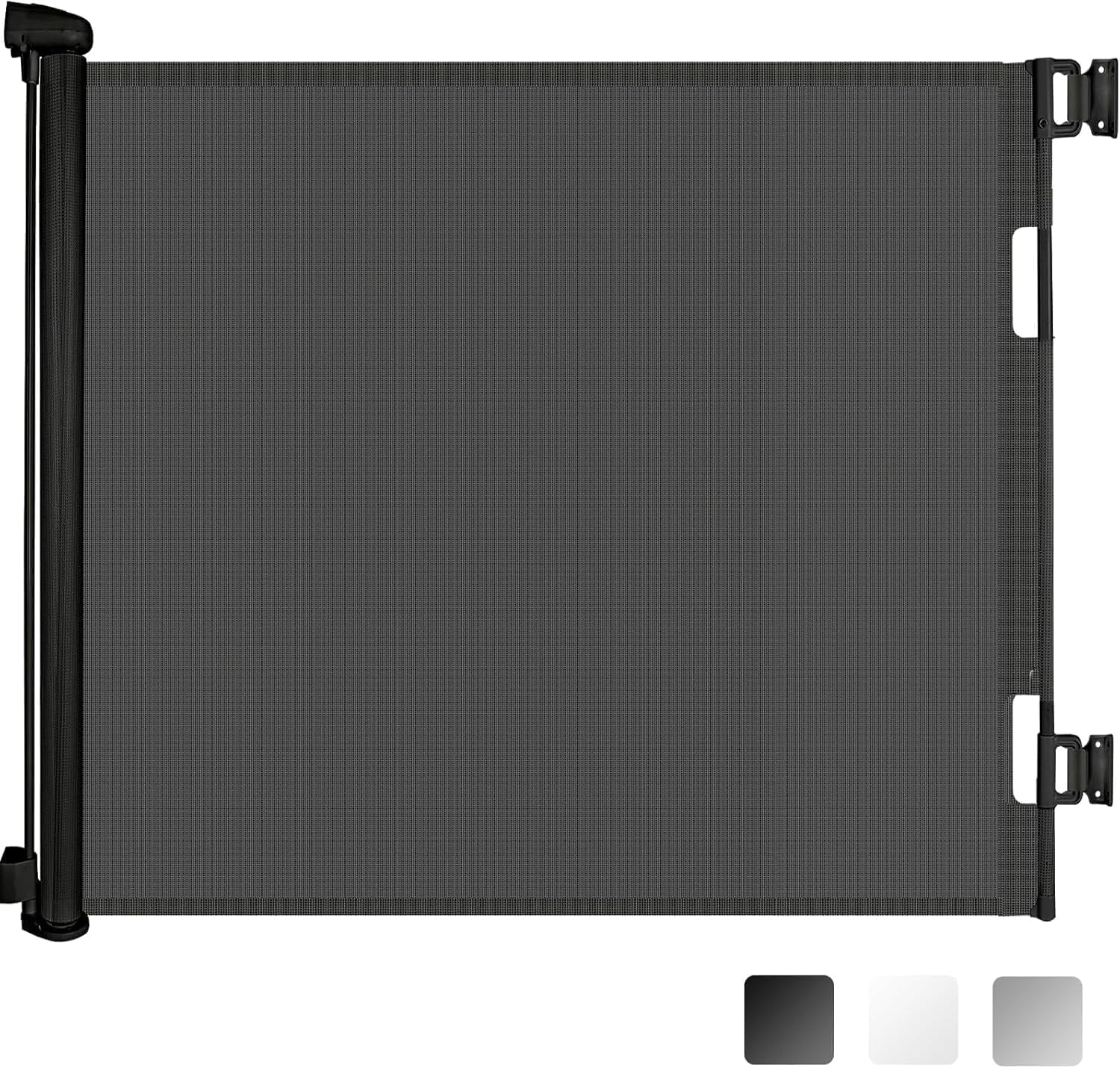 stusgo Retractable Baby Gate 33"x55"（1.4m）- Retractable Dog Gate (Black)