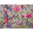thumbnail image 4 of Indian Bird Print Quilt Queen Kantha Quilt Bedspread Cotton Blanket Bed Cover Bohemian Quilt Kantha Quilt Queen Size Bedding, 4 of 5