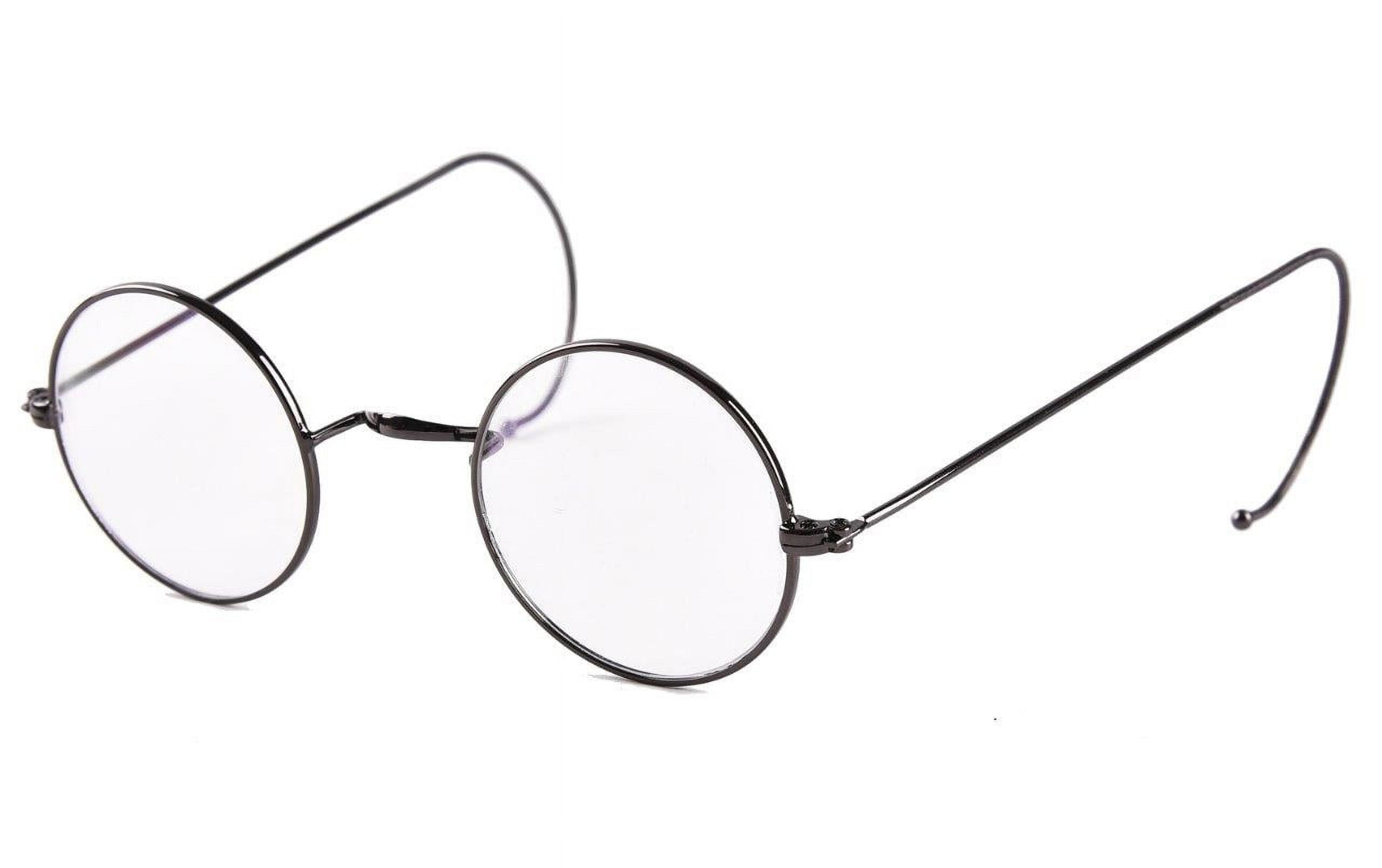 Blue Light Blocking Reading Glasses, Small Round Wire Rim Readers for Computer Use Anti-Glare Cut UV400 Clear Lens