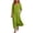 Mint Green, variant on Omexry Beach Dresses for Women Women Casual 3/4 Sleeve Solid Turndown CollarButtons Hem Slitted Long Dresses