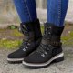 thumbnail image 2 of NECHOLOGY Botas Mujer Adulto Femenino Zapatos Botines para mujer Botas de mujer Botas de nieve de Cremallera Durable al libre Mantener caliente Botines de invierno Botas cálidas para damas (Black, 9), 2 of 5
